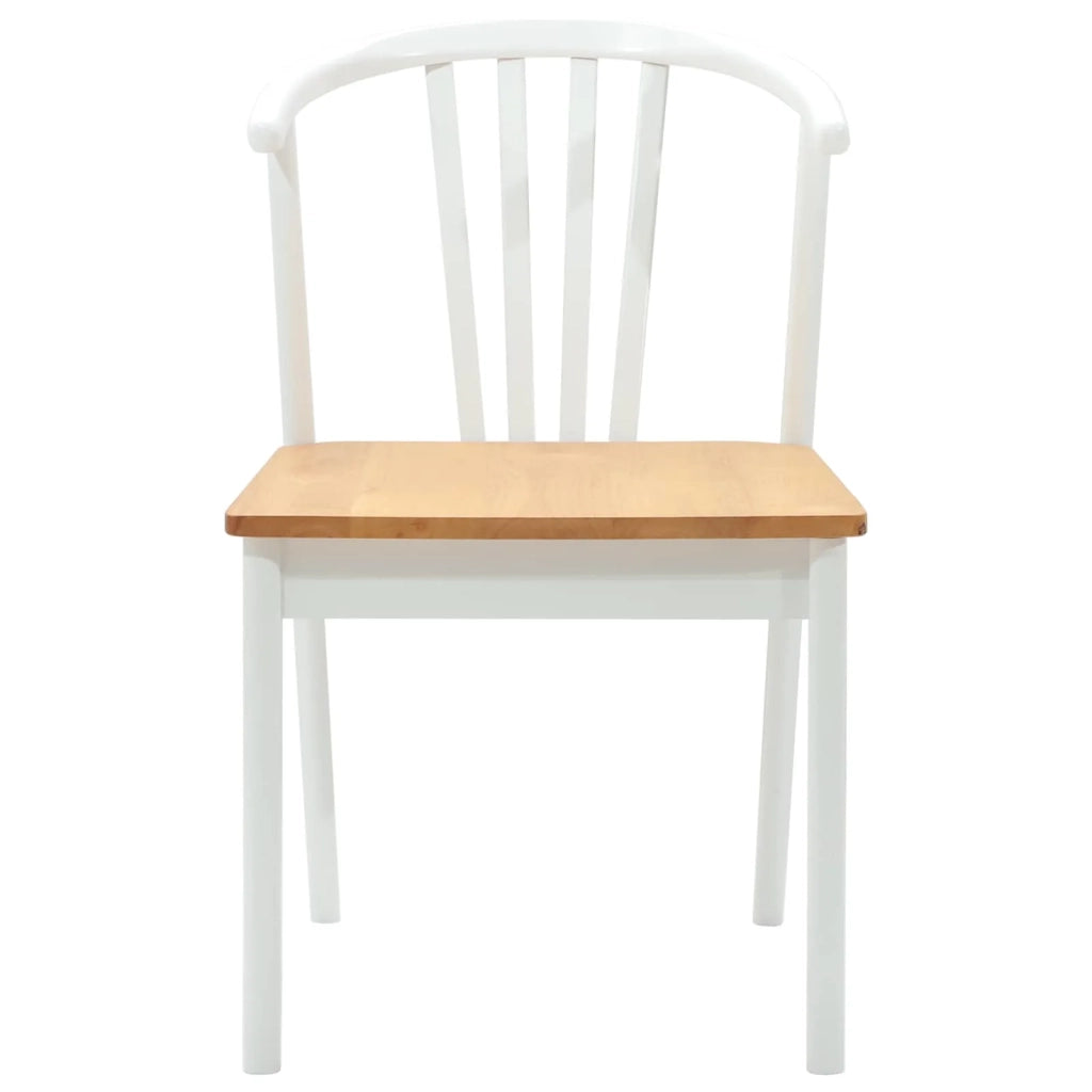 Sedia da pranzo 2 pcs bianco e naturale 42020398