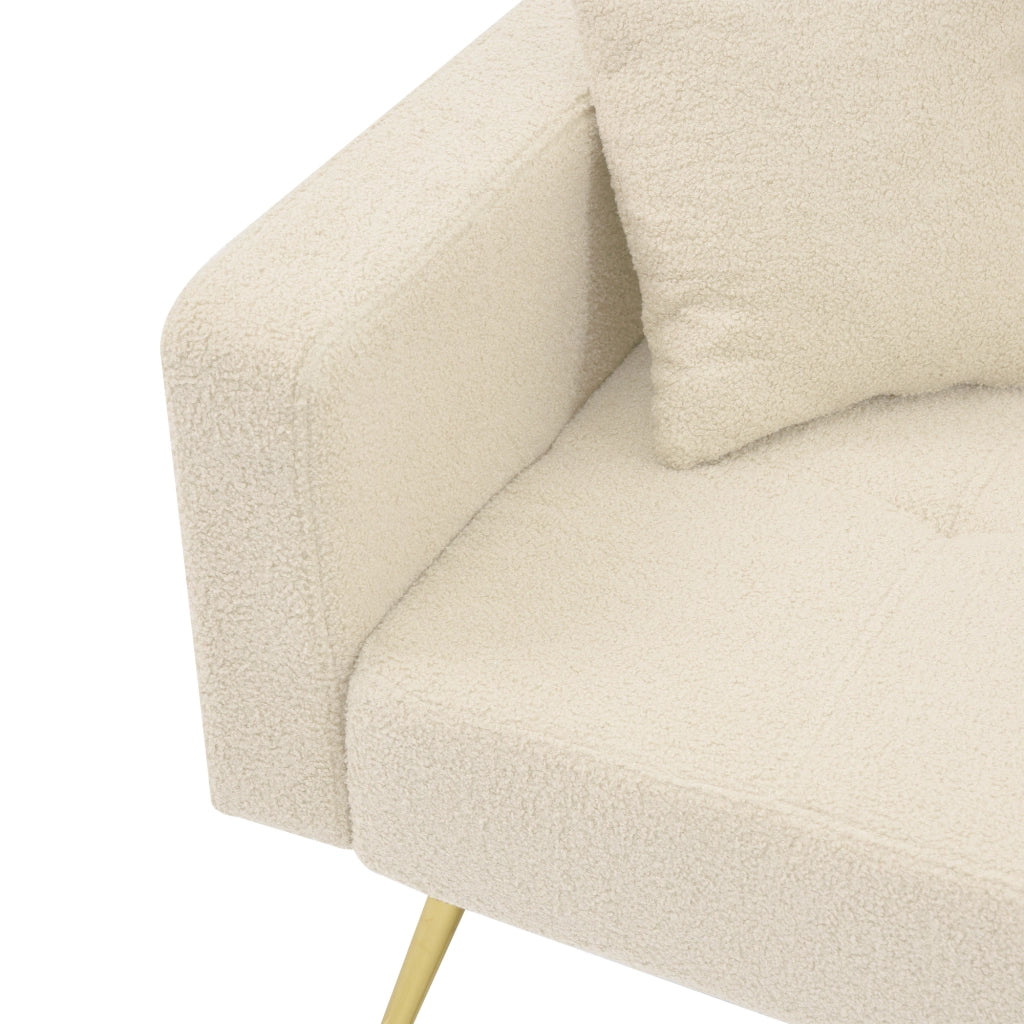 Divano letto regolabile - Zephmum- Con cuscini e tasche laterali