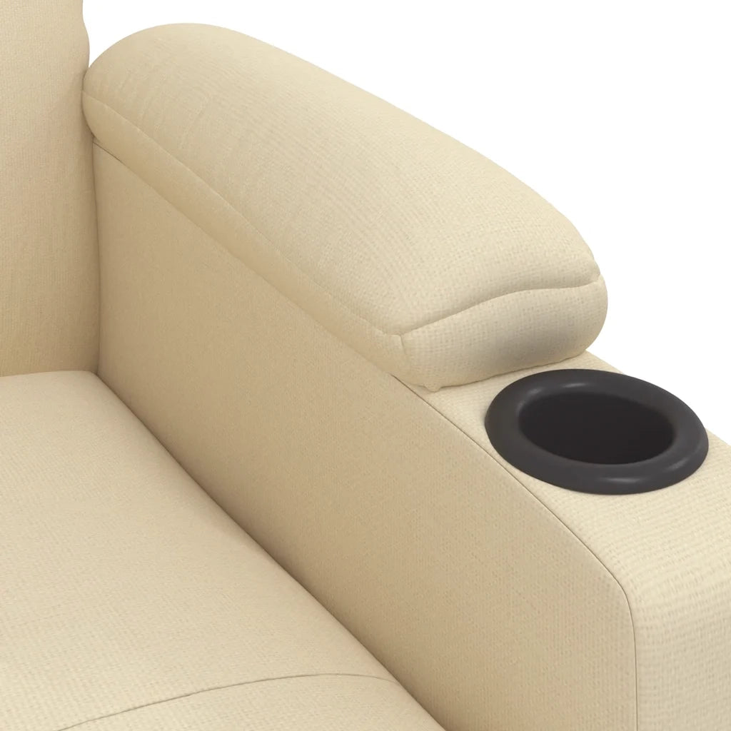 Poltrona Reclinabile in Tessuto Crema 339111