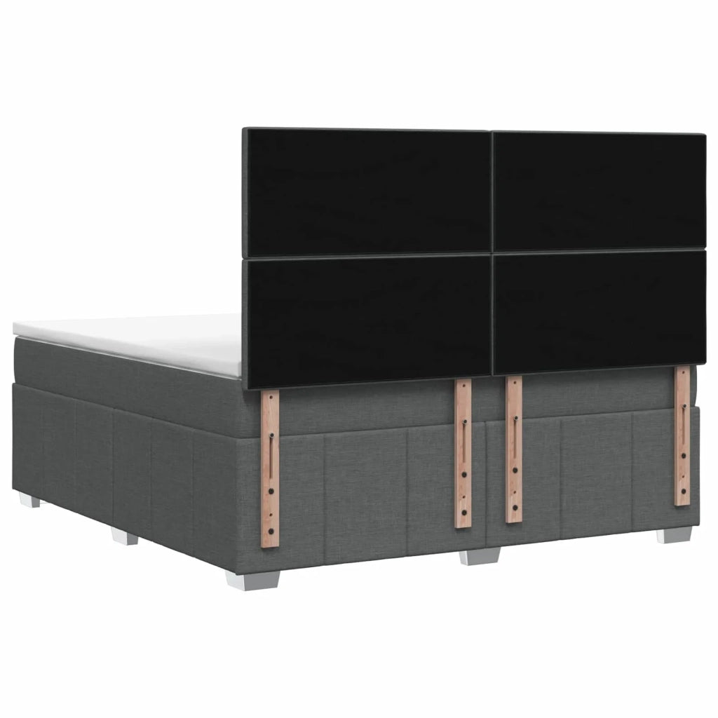 Letto box spring con materasso Grigio Scuro 140 x 200 cm 3454156