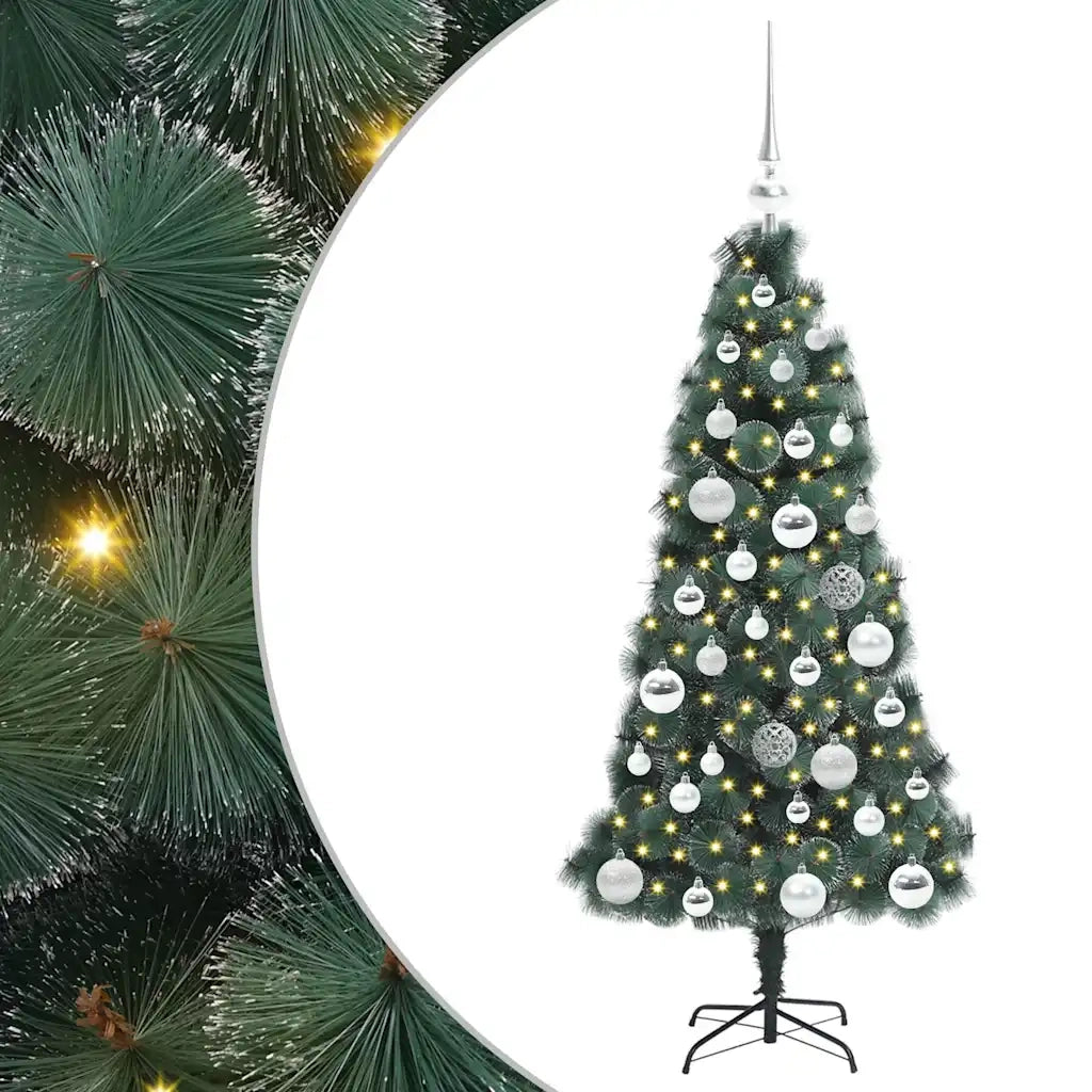 Albero di Natale artificiale pre-illuminato con set di palle 3396146
