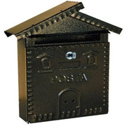 Trade Shop - Cassetta Posta Postale In Ferro Battuto Casetta Buca Lettere 28x35x9cm -