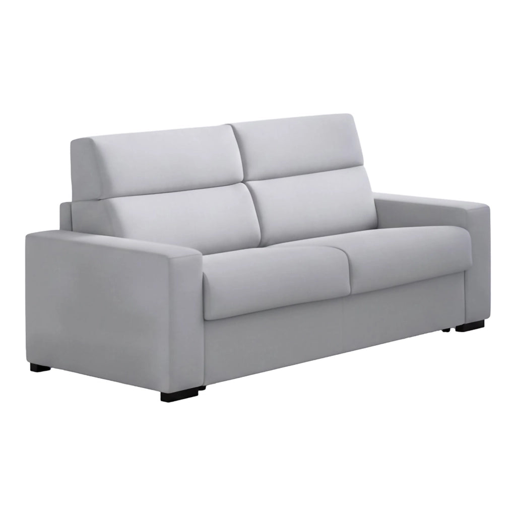 Marcon, Divano Letto 3 Posti Sfoderabile Made in Italy, 220x95 cm Grigio