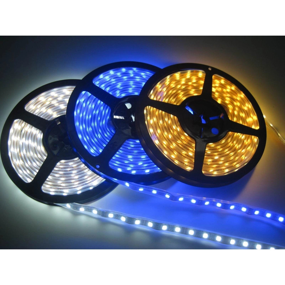Trade Shop - Strip Striscia Led 5m 3528 5050 5630 300 Led Impermeabile Fredda Calda Rgb - -bianco Freddo -smd 5630  -5 Ampere  -