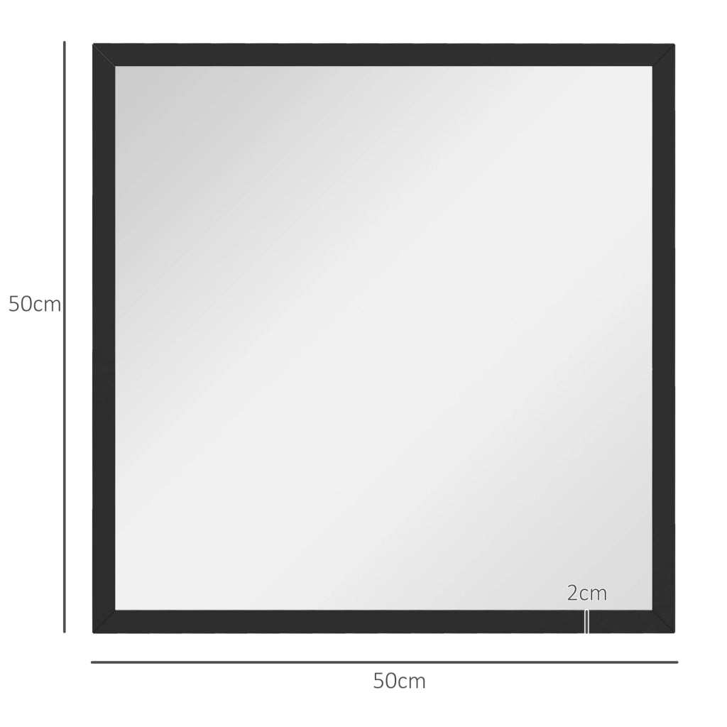 Specchio quadrato ¨C zephmum ¨C 50x50 cm nero legno