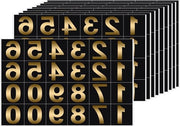 Etichette numeriche giallo nero 240 pezzi - vinile autoadesivo acqua resistente - bussola auto - 35 cm