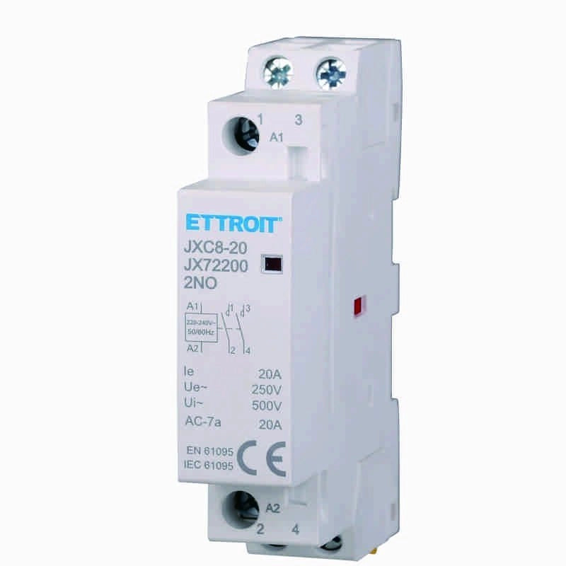 2 Pezzi Contattore AC 2P 20A 2NO 250V Occupa 1 Modulo DIN
