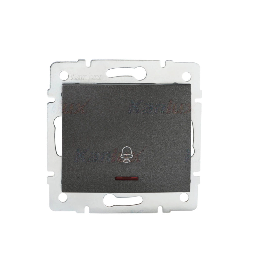 Pulsante campanello LED LOGI grafite Kanlux 25253 parete