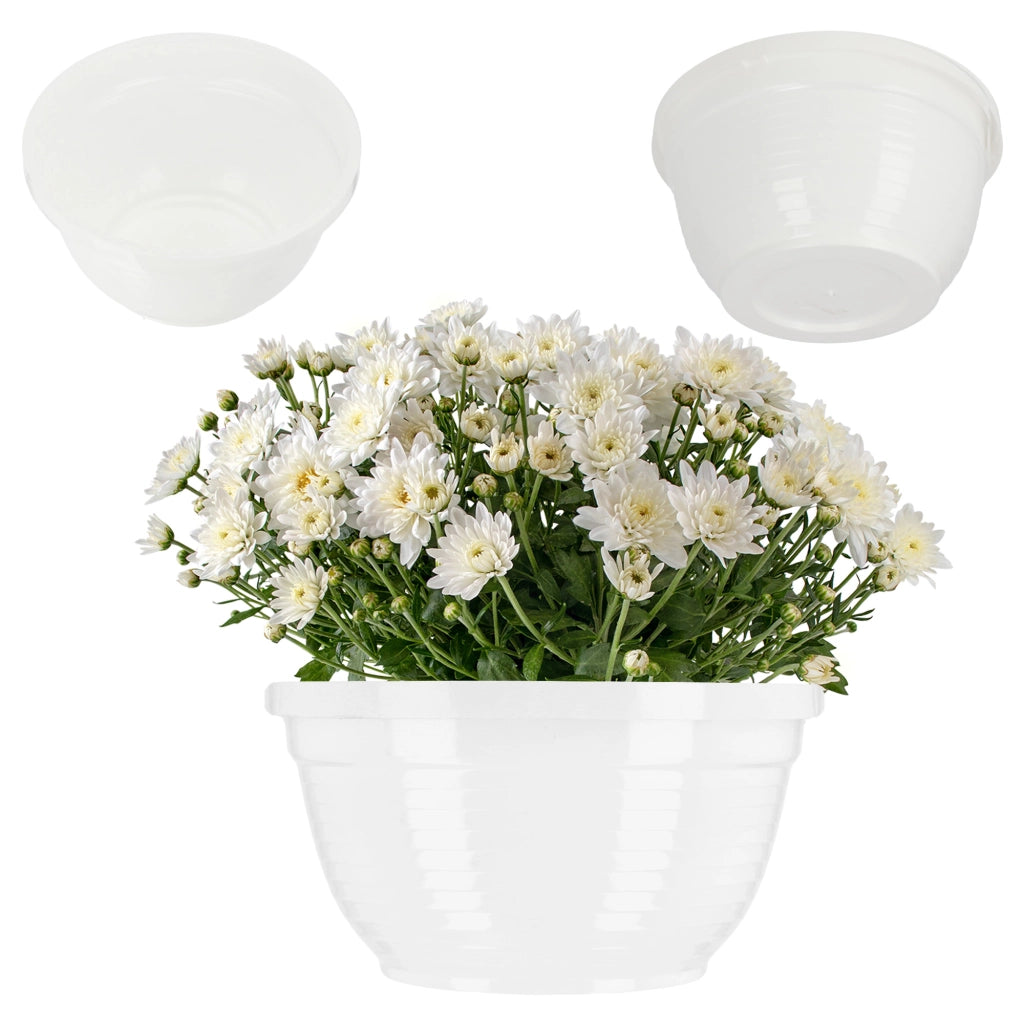 Vaso da fiori in plastica KADAX per cimitero, ideale per crisantemi, 20 cm.