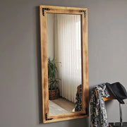 Buscate, Specchio Forma Rettangolare, 50x110h cm Marrone Rovere