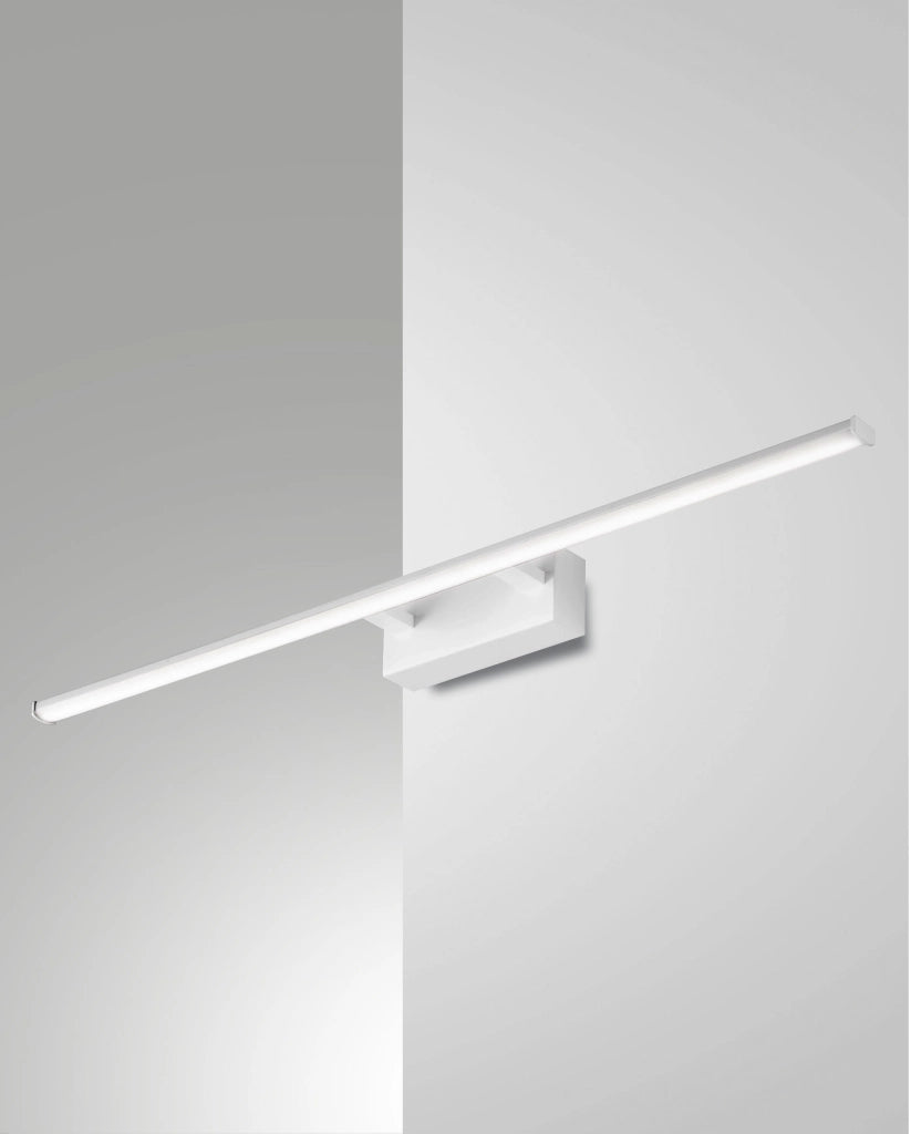 Nala Lampada da Parete LED Integrato 15W 1850lm 3000K IP44 in Metallo e Metacrilato Colore Bianco, Design Moderno e Funzionale per Interni ed Esterni