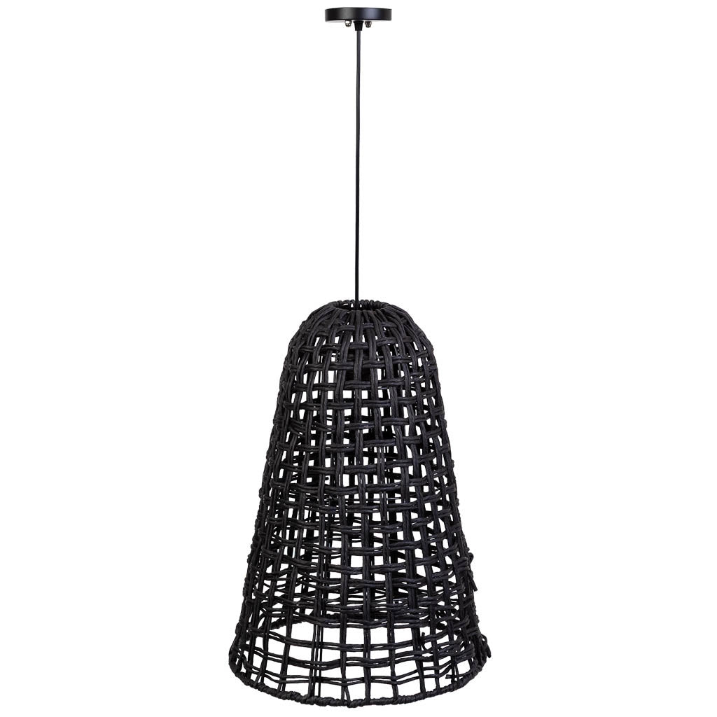 Lampada da soffitto in carta nera, D40x56h cm