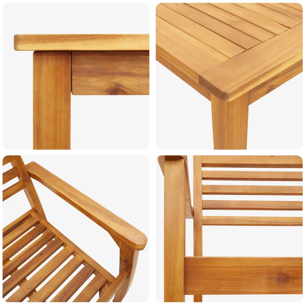 Set da Pranzo per Giardino 5 pcs Marrone