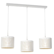 Lampada a sospensione Loft bianca oro 3xE27 Luminex