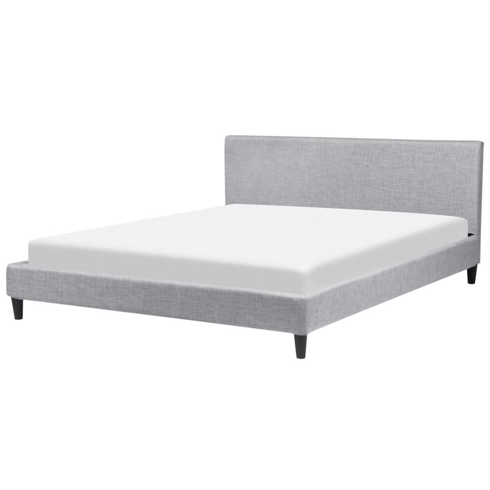 Copri Letto Tessuto Grigio Chiaro per Letto 180 x 200 cm Sfoderabile Lavabile