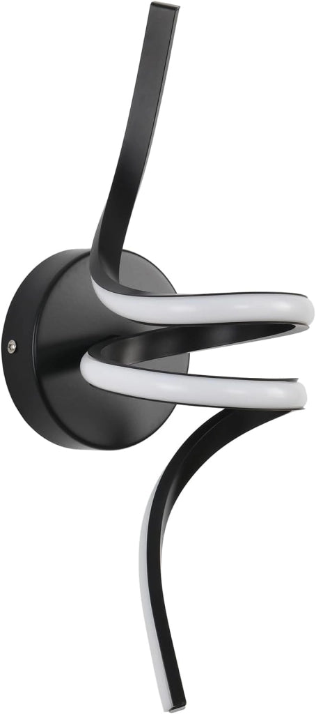 ZMH Applique moderna a LED nera per interni 7W bianco caldo per scale e corridoio