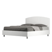 Letto Matrimoniale 160x200 cm con Rete e Contenitore Dora Bianco Frassino