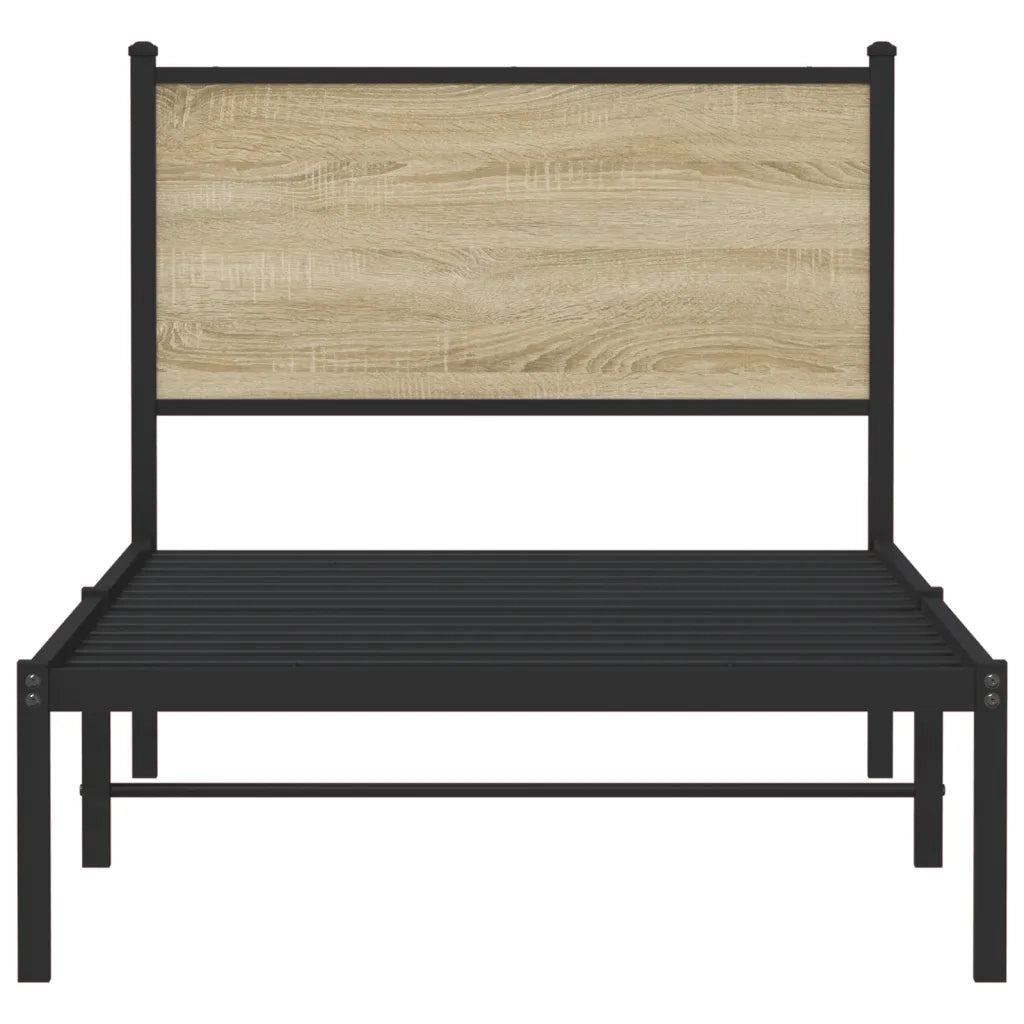 Giroletto senza Materaso in Metallo Rovere Sonoma 75x190 cm 4007706