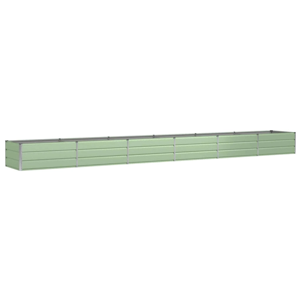 Fioriera moderna 600 x 80 x 45 cm per piante da interno ed esterno design industriale in acciaio verde 02_0059274