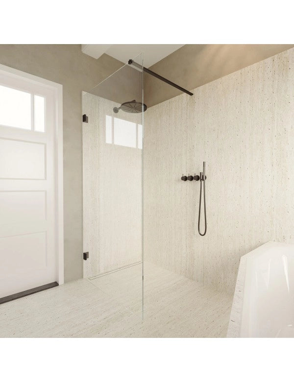 Parete doccia walk-in SCANDIC NXT 400 RIHO 80 x200 cm con cerniere nere
