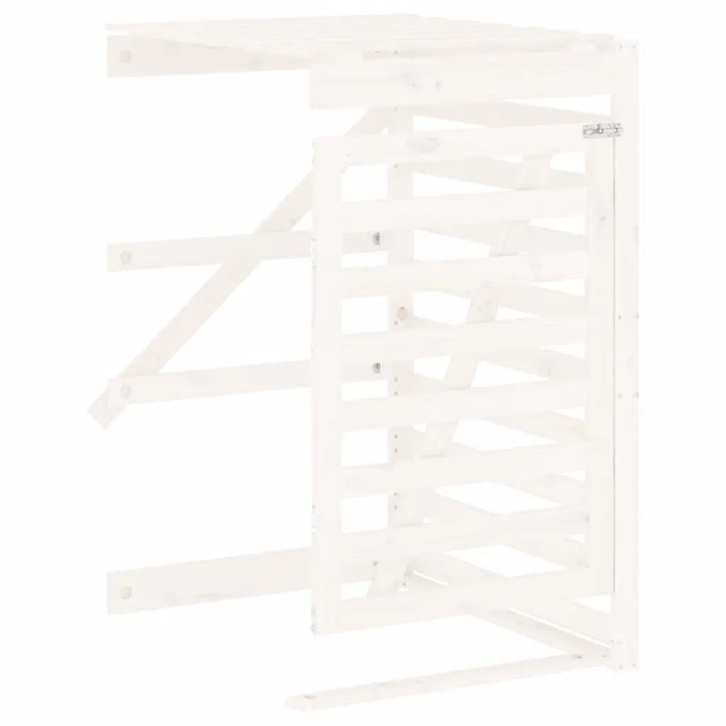 Estensione Copribidone Bianco in Legno Massello di Pino