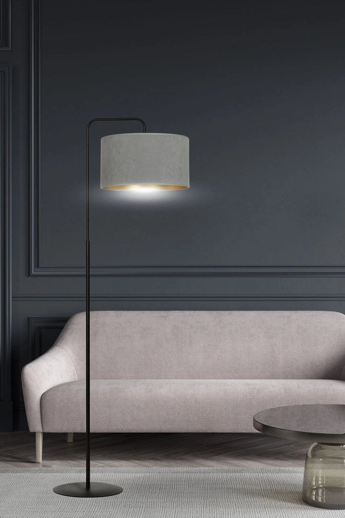 Lampada da terra Emibig Hilde 150cm E27 grigio/nero