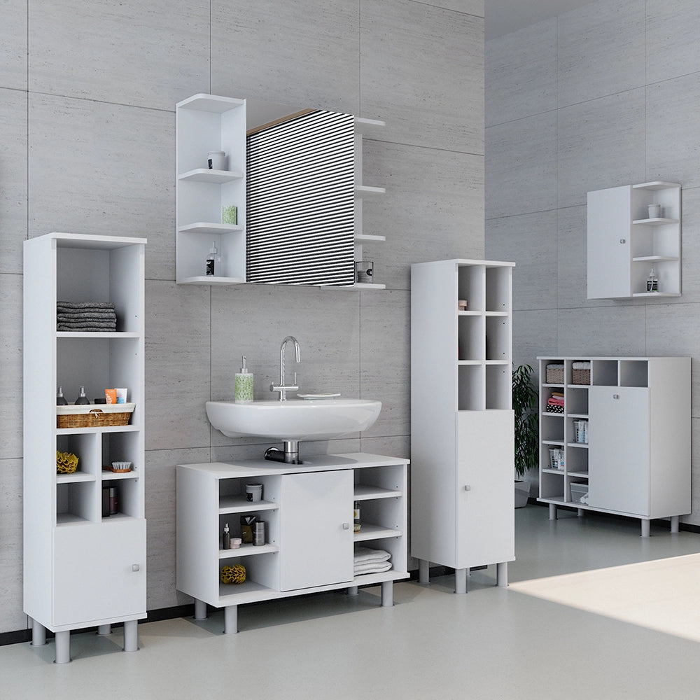 Vicco Set mobili bagno Bianco 3 parti