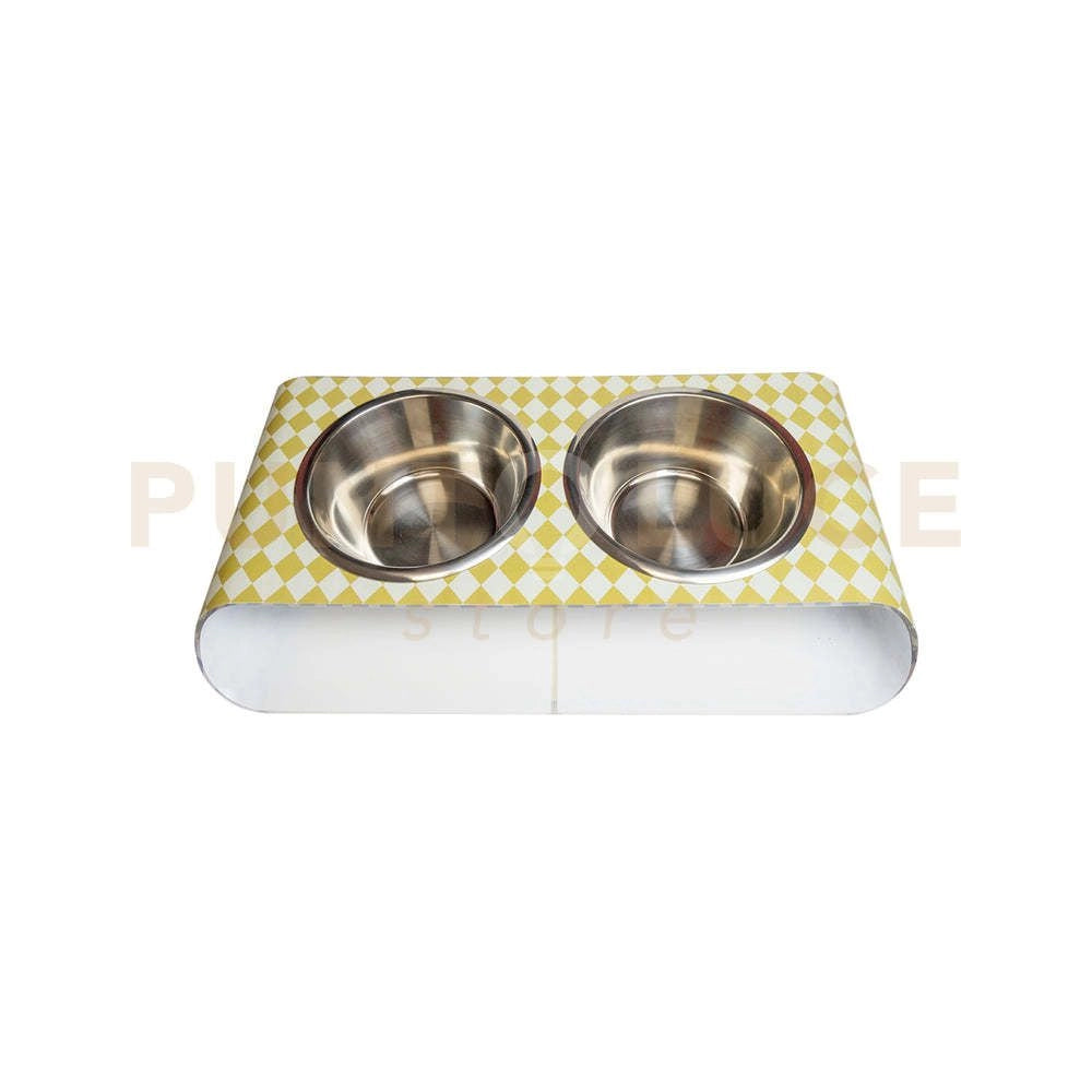 PORTACIOTOLE DOPPIO PICCOLO PET BIANCO E GIALLO