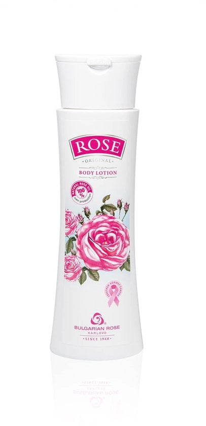 Balsamo per corpo 200 ml - Olio di rosa bulgara - Acqua di rosa naturale - D-Pantenolo - Vitamina A/E - Profumo sensuale - Lotion