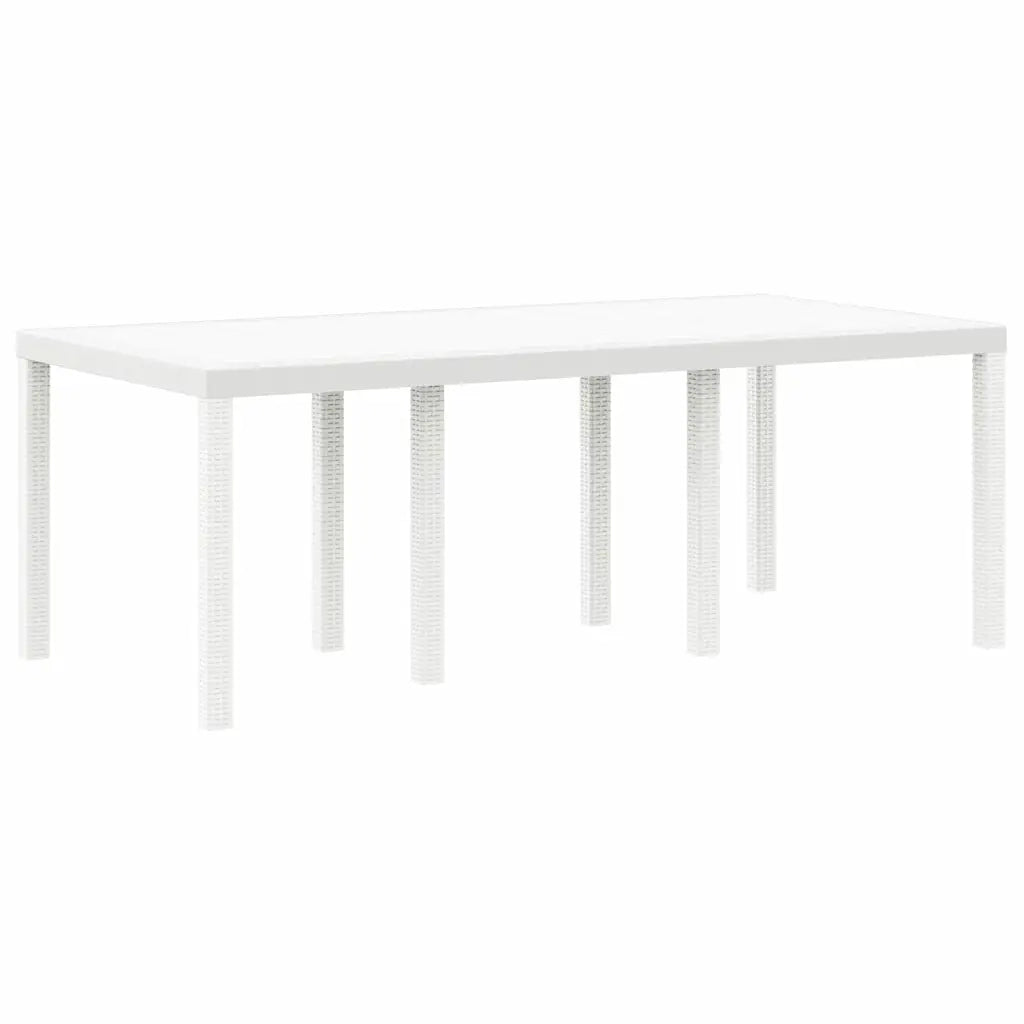 Set da Pranzo per Giardino 9 pcs Bianco Polipropilene 3378583