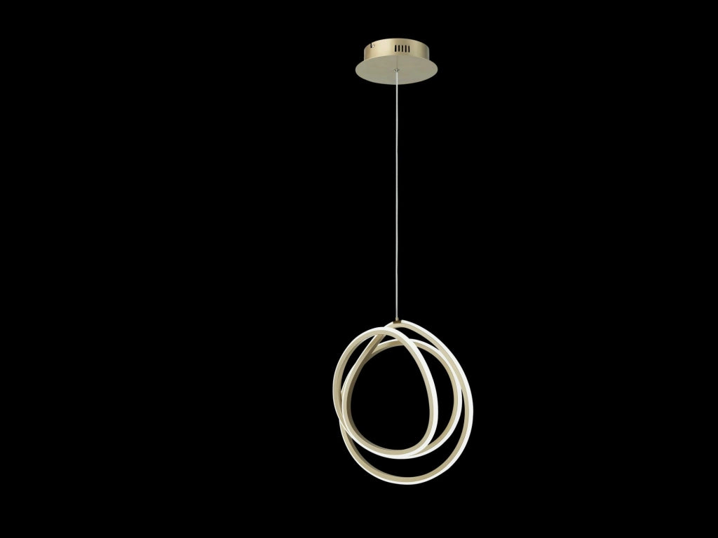 SOSPENSIONE GOLDEN LED 3000K 1349LM 50W D.31CM COLORE ORO DIMMERABILE
