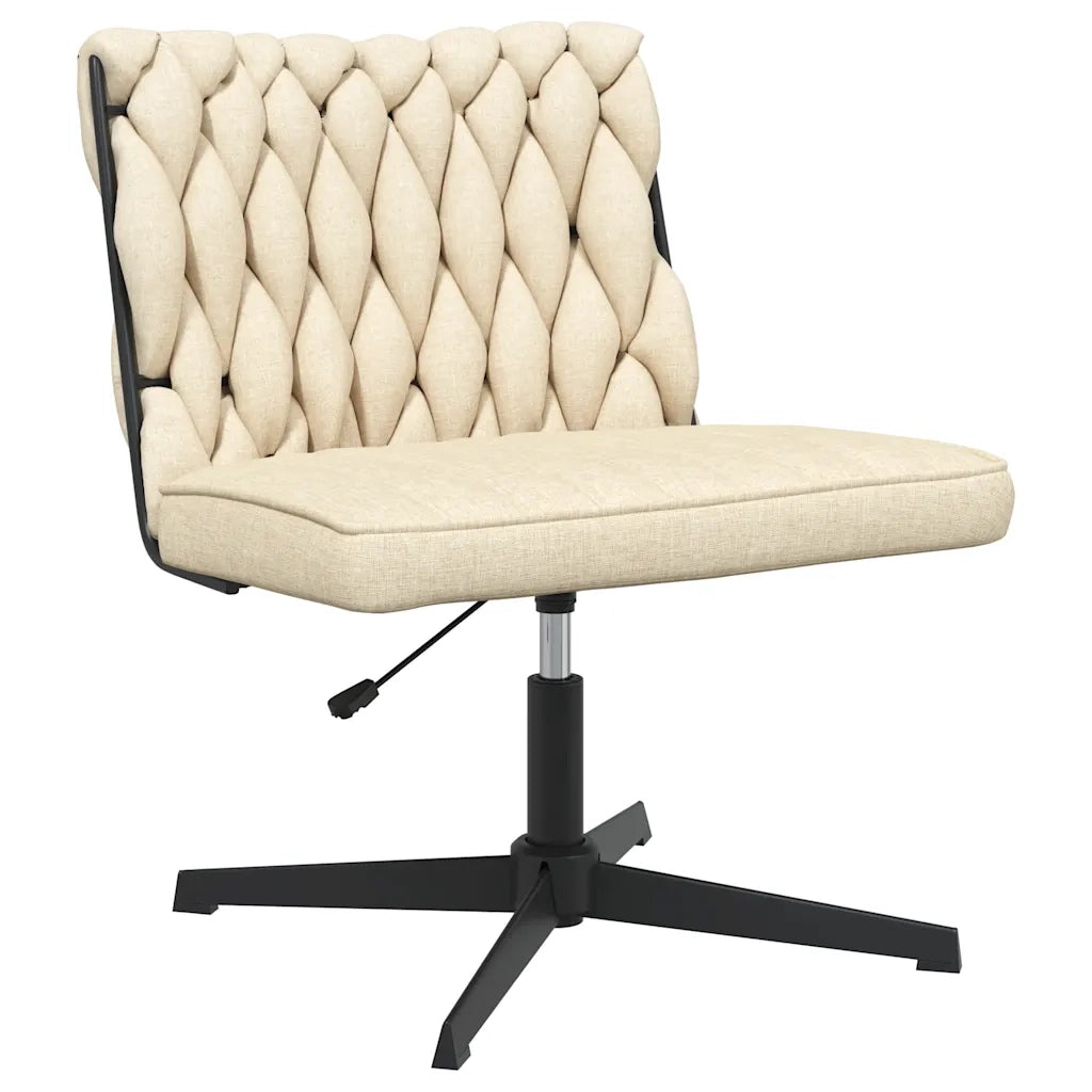 Sedia da Ufficio Girevole Crema in Tessuto 4105403
