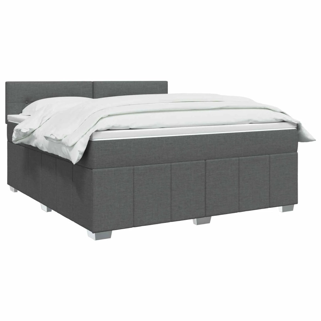Letto box spring con materasso Grigio Scuro 140 x 200 cm 3452692