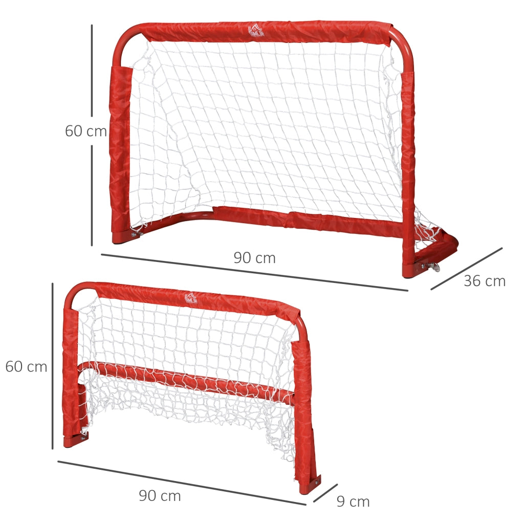 Porte da Calcio Pieghevoli ¨C Xylo ¨C Set 2 Pezzi 90x36x60cm Rosso
