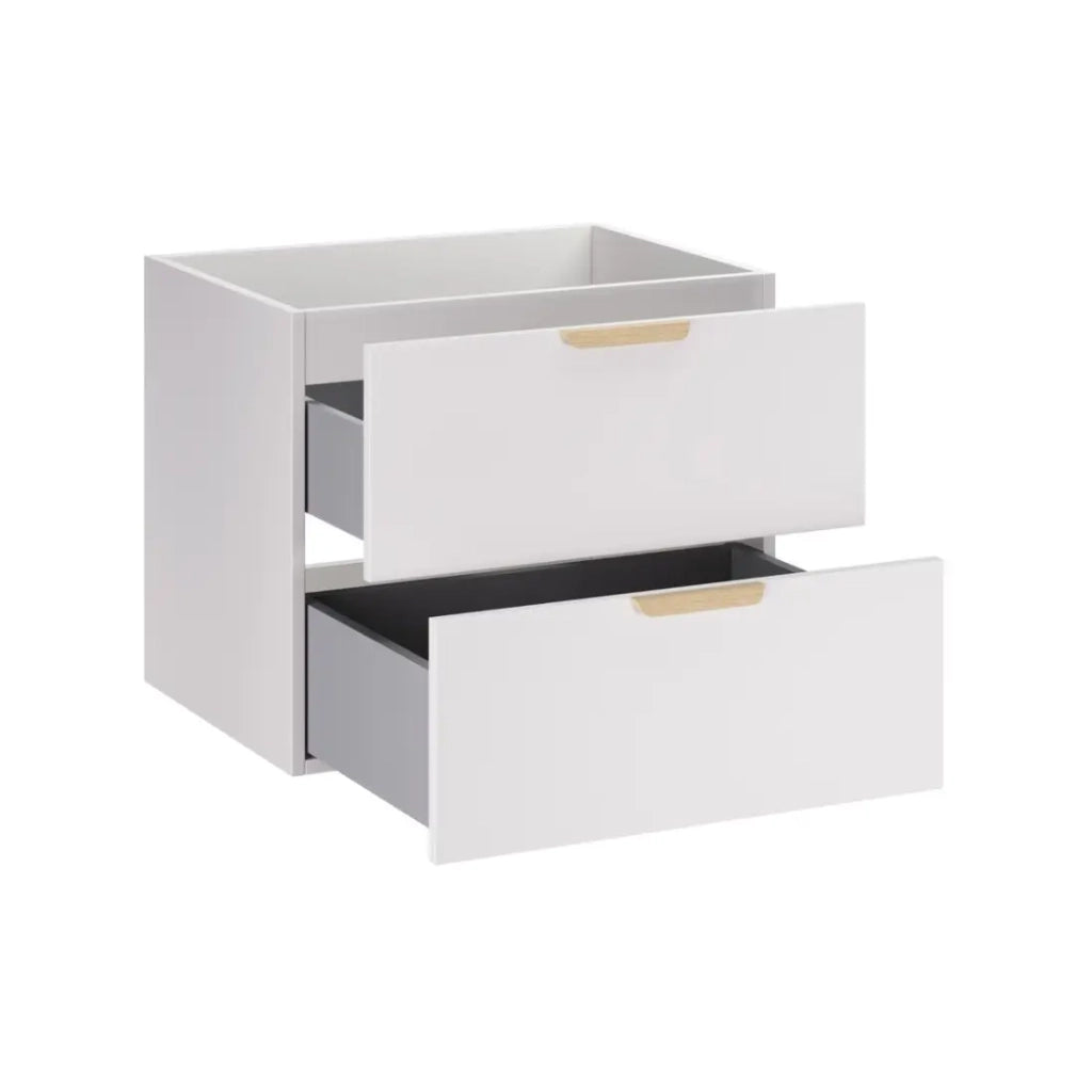 Mobile sottolavabo OSTER 60 cm bianco opaco sospeso con 2 cassetti