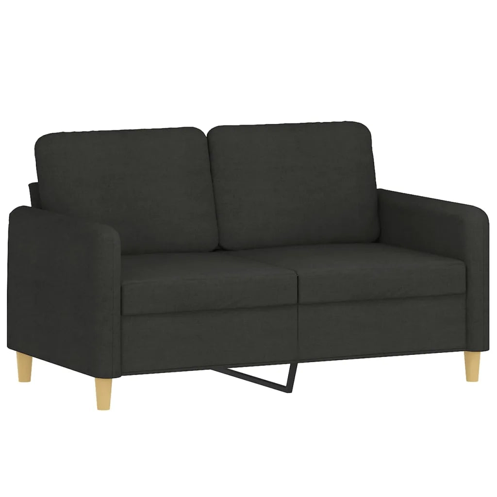 Set Divani 4 pz con Cuscini Nero in Tessuto 3202082
