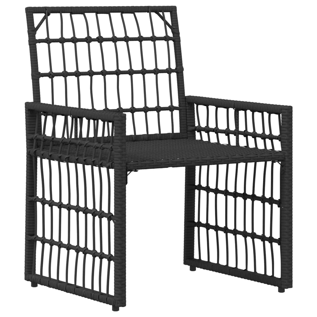 Set di Mobili da Esterno 5 pcs Nero e Grigio scuro 42025136
