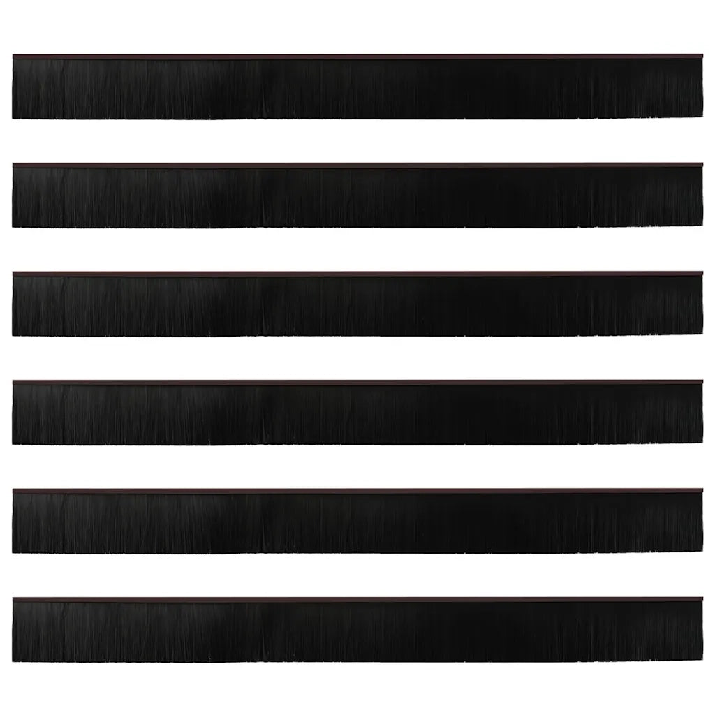 Spazzole per porte a vite 6 pcs Marrone 100 cm 42019456