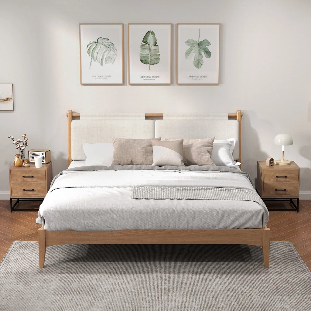 Comodino con 2 Cassetti Stile Industriale ¨C Minimal ¨C Legno e Acciaio