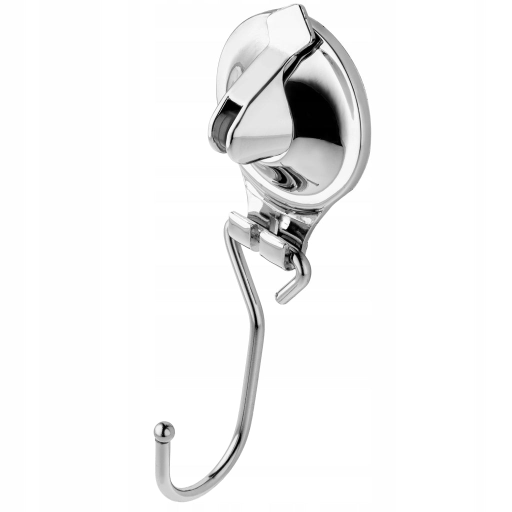 KADAX - Gancio portasciugamani da bagno a parete con ventosa, colore argento.