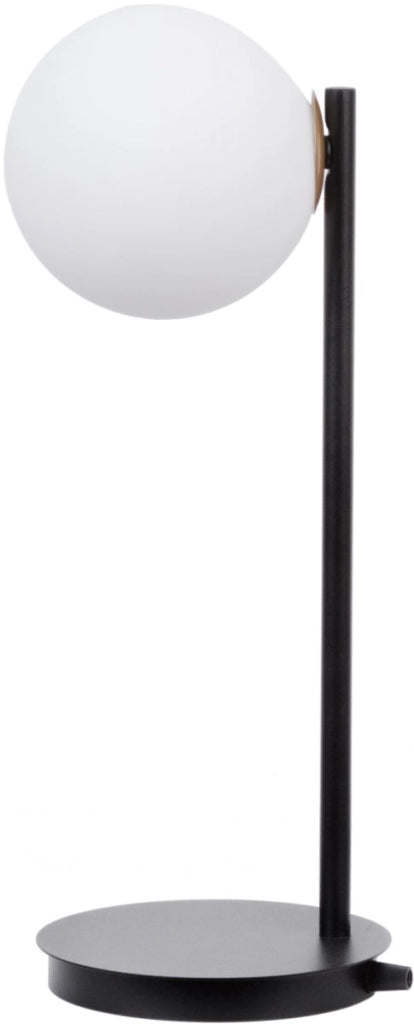 Lampada da tavolo moderna nera sfera vetro Gama G9
