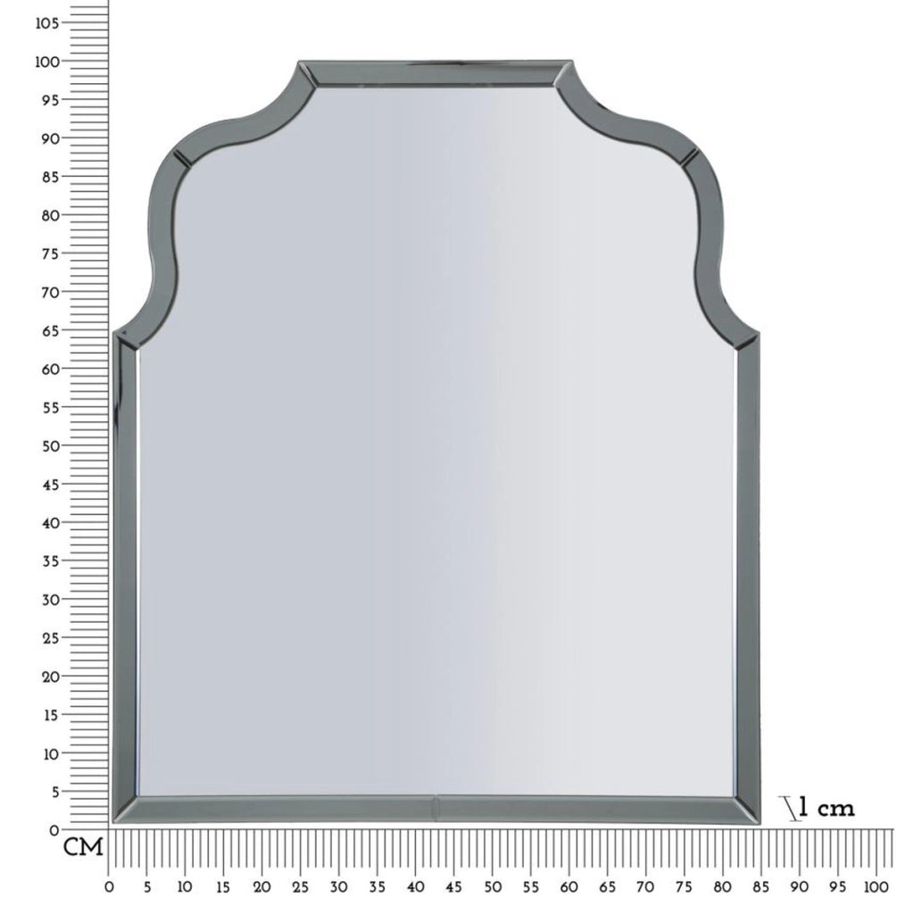 Specchio con Cornice Classico, Grigio, MDF, 100x85x1 cm