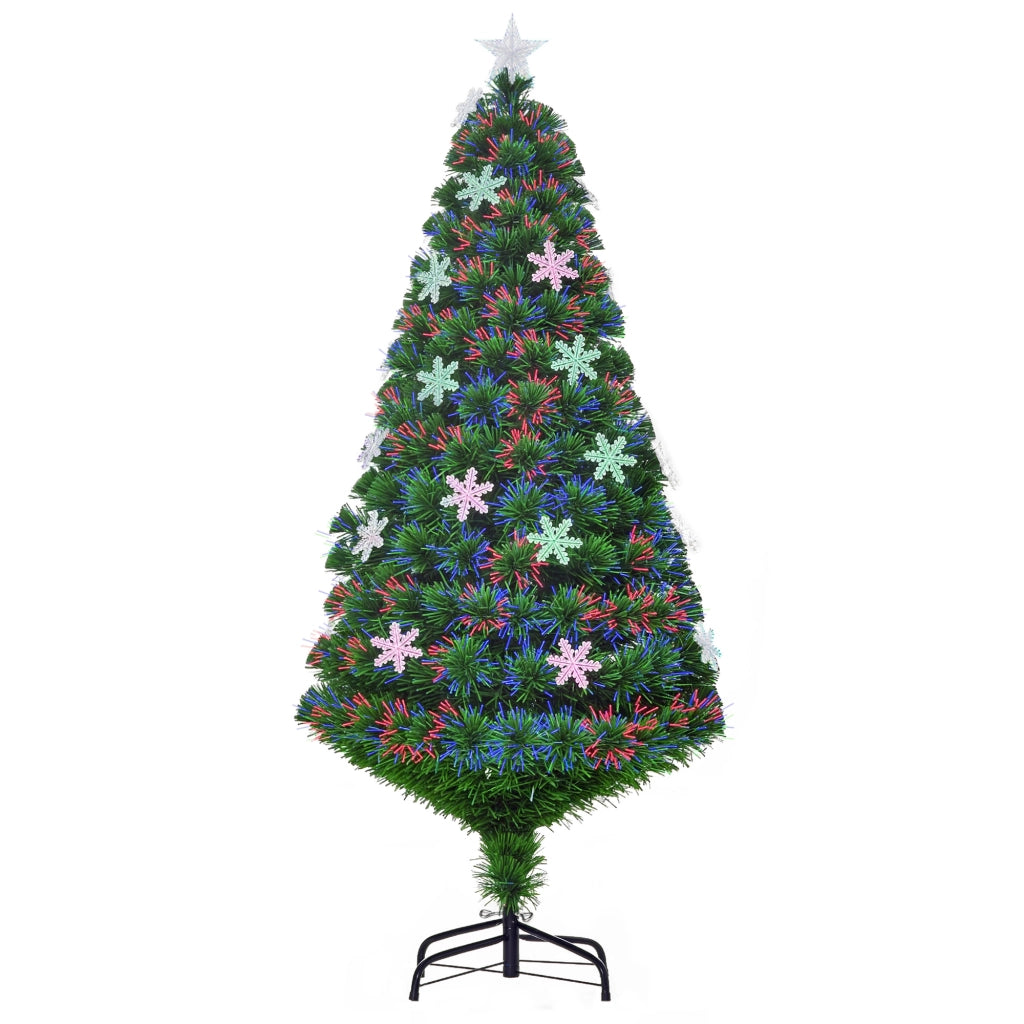 Albero di Natale Artificiale 150cm con Luci LED ¨C Minimal ¨C Bianco