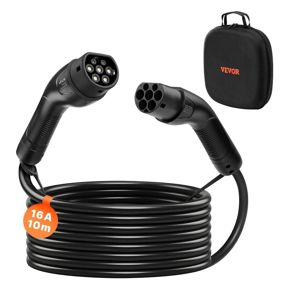 Cavo Prolunga Ricarica Auto Elettrica EV Tipo 2 10m 11kW 16A Trifase IP65 Robusto per Casa Officina EVE03