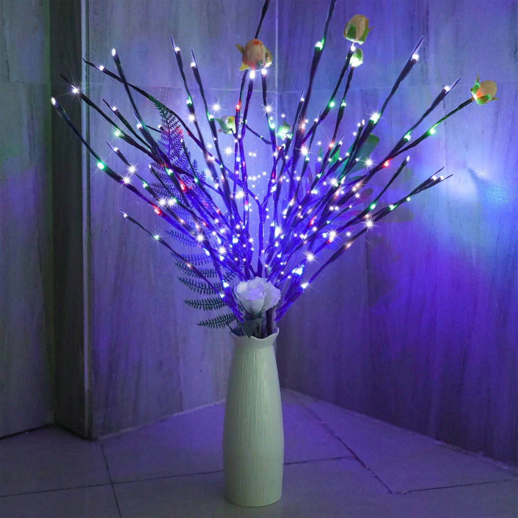 Lampada a LED per tetto, confezione da 2, lunghezza 30 pollici, 20 LED viola, alimentata a batteria