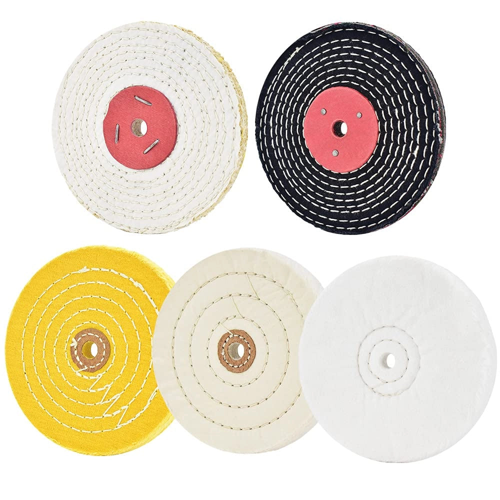 Set di dischi abrasivi, diametro 150 mm, 5 pezzi, foro da 12,7 mm