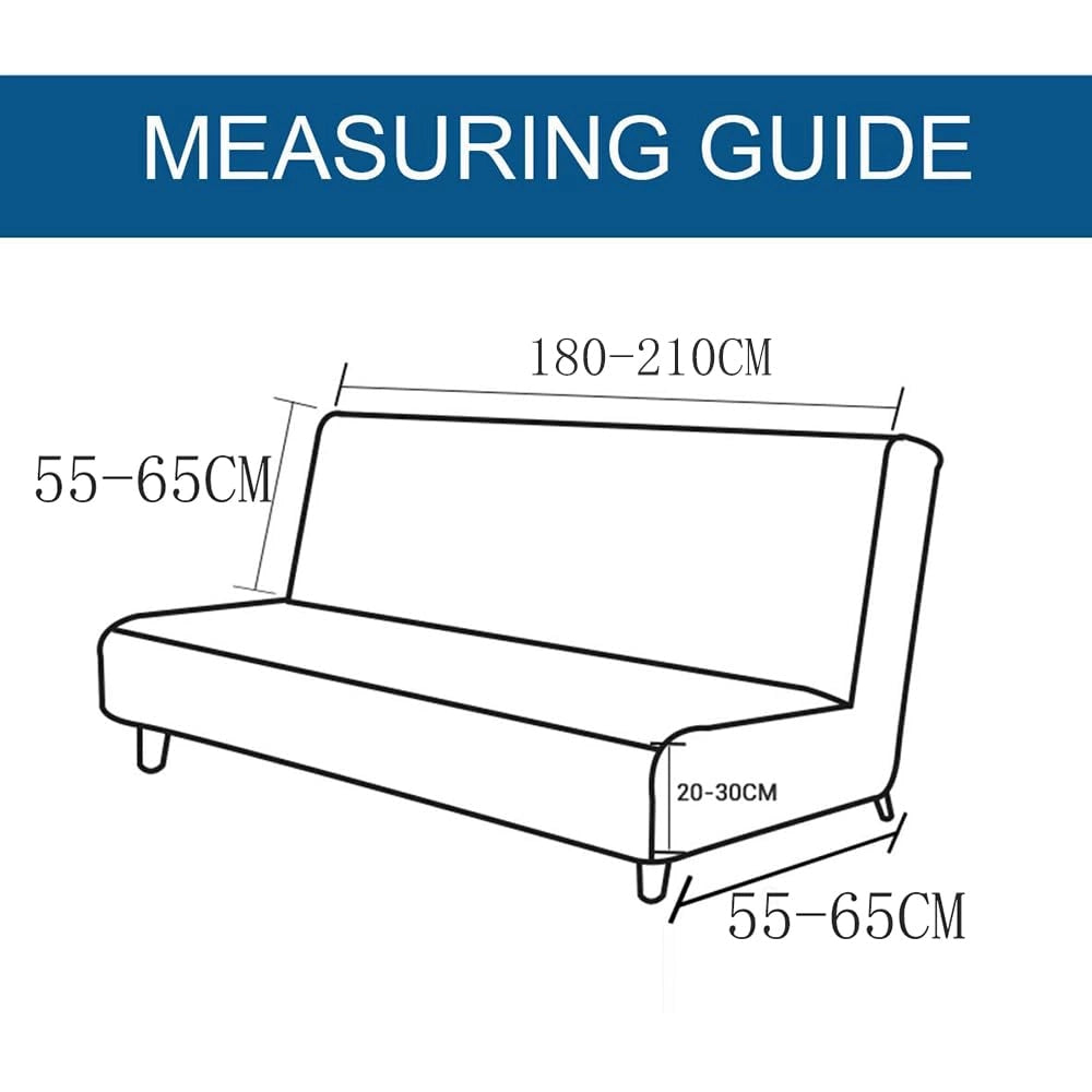 Copertura elastica per divano senza braccioli, adatta a divani da 190-210 cm, marca Löwenzahn