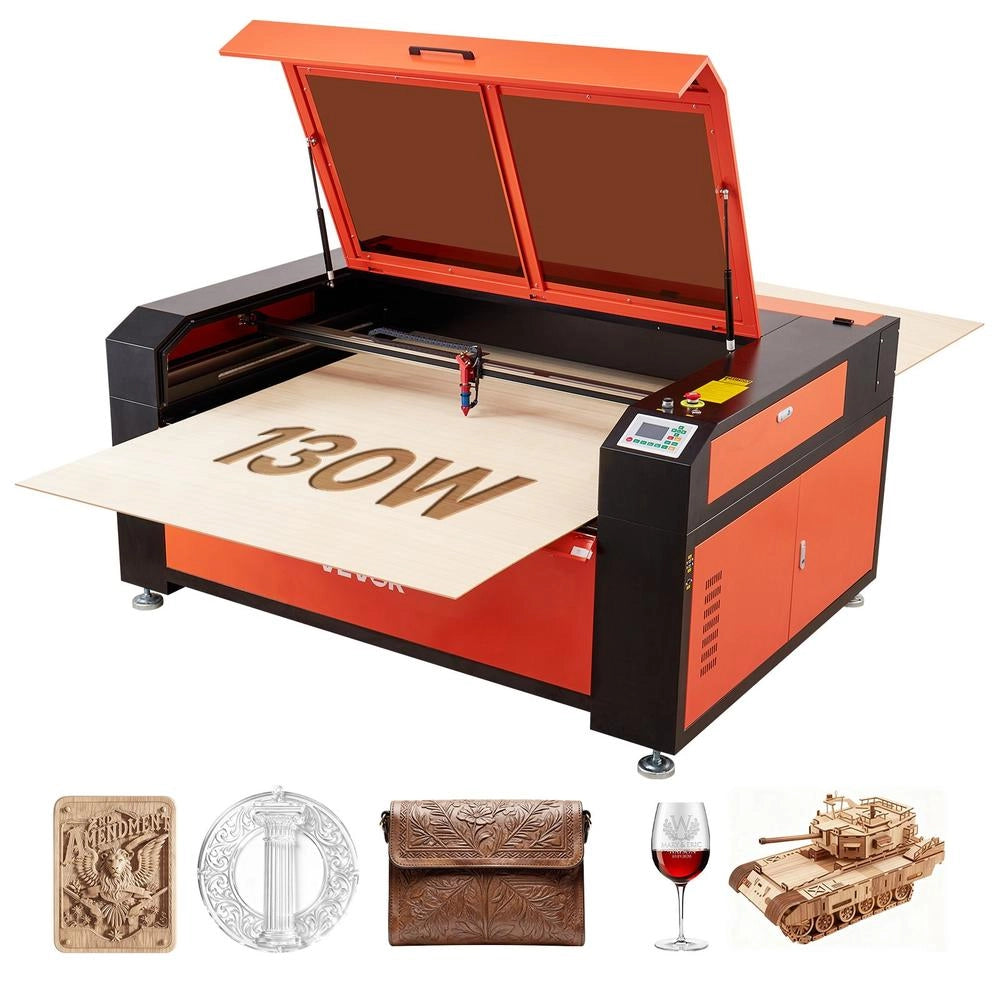 Macchina per Incisione e Taglio Laser CO2 130W Modello SH-1490 per Legno Acrilico Vetro Velocità 1200 mm/s Messa a Fuoco Automatica
