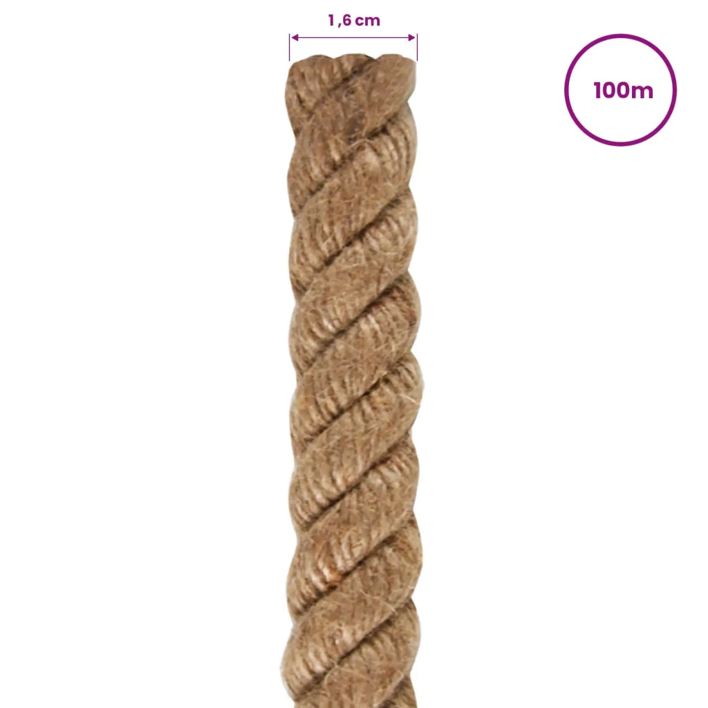 Corda in Juta Lunga 100 m Spessa 16 mm 153763