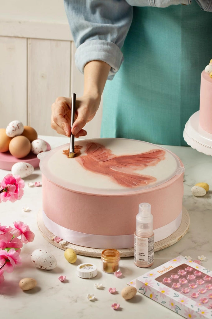 Stampa per torta a forma di colomba, diametro 25 cm, plastica adatta al contatto con gli alimenti, per decorazioni su torte